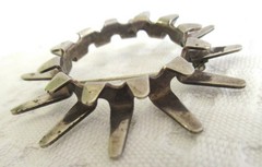 Vtg Mid Century Norway Plus Studio Tone Vigeland Sterling Sunburst Brooch Pin
