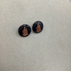 Vintage “ Girl Face” Round Earrings