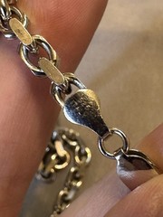KA Karizia SPA Signed Sterling Silver 925 Chunky Rolo Style Chain Necklace, 24”