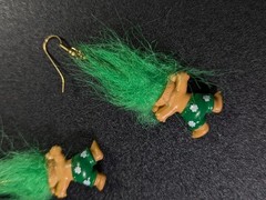 Vintage Russ Patty O’ Troll Saint Patrick’s Day Earring Set Unused