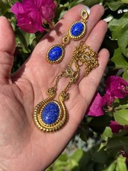 Vintage Metropolitan Museum Of Art Egyptian Revival Snake Necklace & Earrings