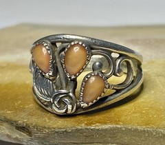 VTG 925 Sterling Silver Spiny Oyster Wheeler Manufacturing Company Ring Sz 10
