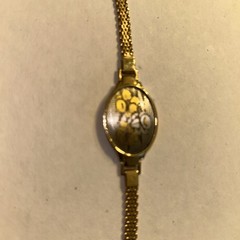 Vintage Reed and Barton Bracelet 6.25in Gold Tone March Floral Engraved 13.65g