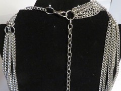 Vintage Unbranded Chain Necklace Silver Super Long Layering 45-56″ Adjustable