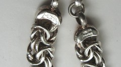 Vintage 925 Sterling Silver Milor Italy 10mm Byzantine 8″ Bracelet 22.1 Grams