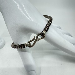 Vintage Sterling Silver India Hollow Snake Chain Bracelet 5mm – 14g – 8.25”