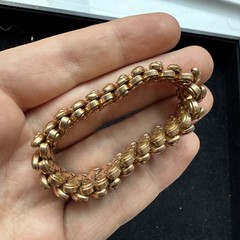 Vintage Sweetheart Expandable WWII Era Gold Plated Bracelet Patented