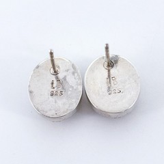 Vintage Sterling Silver 925 Brown Faceted Smoky Quartz Stud Earrings