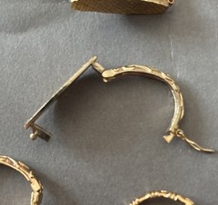 Vtg 14k Gold Plated Scarf Ring/clip 12 Pcs. , Attach Your Own Cabochon!
