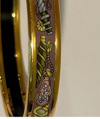 Vintage Hermes Enamel Bangle PM