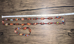 Vintage “Millifiori” Art Glass Bead Necklace 26 Inch and Bracelet 7.75 Inches