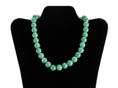 Green Aventurine Gemstone beaded necklace Choker 12.5mm beads 20.5 in