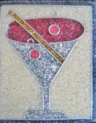 COLLECTION! 5 VINTAGE COCKTAIL DRINK PINS, WAITER, DIRTY MARTINI. BUBBLY, WINE
