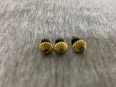 Vintage Black & Brass Corrugared Bead Charm Lot