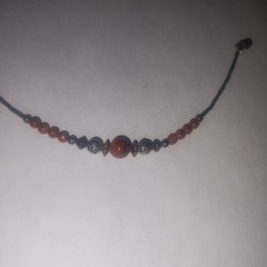 Vtg Southwest Silver Beads W Goldstone Fringe Design Necklace And Bracelet Set