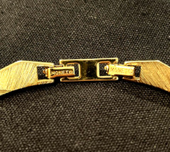 Vintage MONET Asymmetrical Ivory Enamel Gold-Tone Bib Collar Statement Necklace