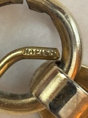Vintage Napier Chunky Bracelet Brown Resin Link Gold Tone 8.5 Inch Long