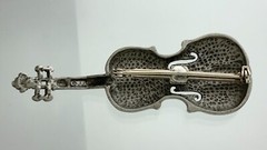 JJ Vintage Violin Brooch Music Instrument Cello Pin GG195