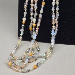 Vintage Necklace Lot Beaded Charm Chain Layering Gold Tone Silver Tone