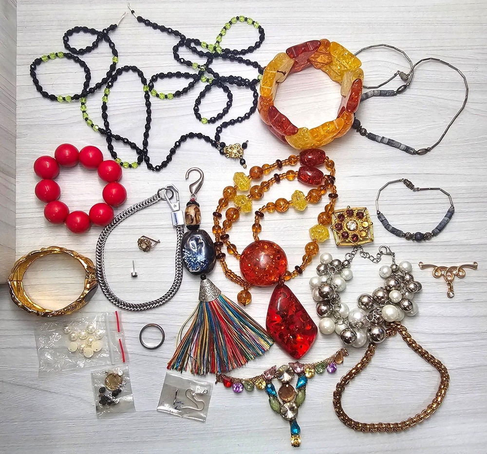 Vintage Soviet Costume Jewelry for Women Beads Bracelets Earrings Made in USSR