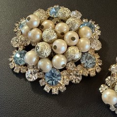 Juliana Delizza & Elster Cinderella Blue Crystal Rhinestones Bauble Beads Set