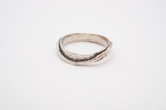 Vintage Sterling Silver 925 Ring Size 8.5 Textured