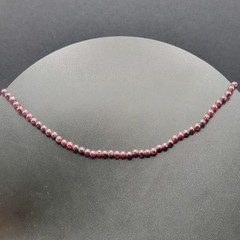 Natural Garnet Bead Necklace 4mm Red Stone Strand Choker Double Wrap Bracelet