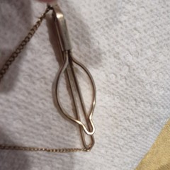 Vintage Men’s Gold Tie Chain Clip with Fly Fish LureGold Tone