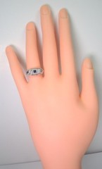 Antique Art Deco Diamond Engagement 14K White Gold Ring Size 7 UK-N1/2 EGL USA