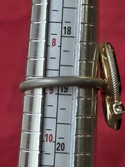 Unique Purple Gold and Silver Toned Vintage Ring Size 9