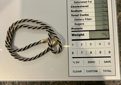 Vintage Trifari Gold And Black Silk Cord Rope Chain