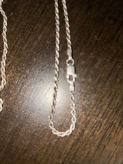 12.80g Vintage Sterling Silver 925 Rope Chain Necklace 20 in M