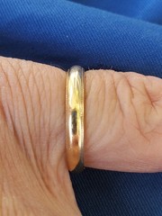 VINTAGE SOLID 14 KARAT GOLD Deco Wedding Band Size 8.25 Milgrain Ring 3.5 Grams