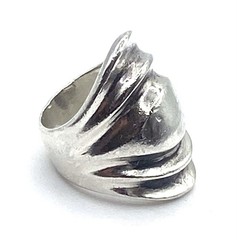 Modernist Solid Sterling Silver / 925 NF Ring Size 5.5