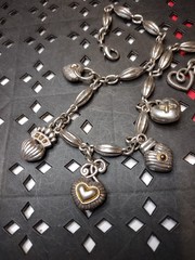 Vintage 18 Inch Heavy Brighton Heart Necklace