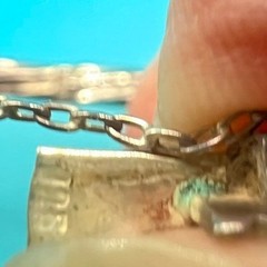 Vtg Sterling Silver Bangle Bracelet Oval 925 Twisted Hinged Safety Chain 6.5″