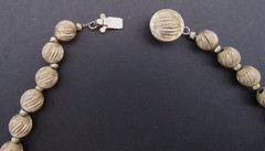 Vintage Francois 16″ Ball Beaded Light Gold Tone Choker Necklace (JN-26)