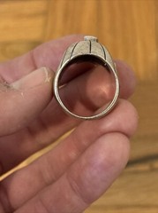 Vintage Silver Cast Skull Biker Ring Size 9 READ DESC FREE SHIPPING