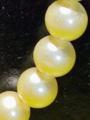 N500 Sterling Silver Clasp Faux Pearl Necklace 53g Ivory 9mm Vintage