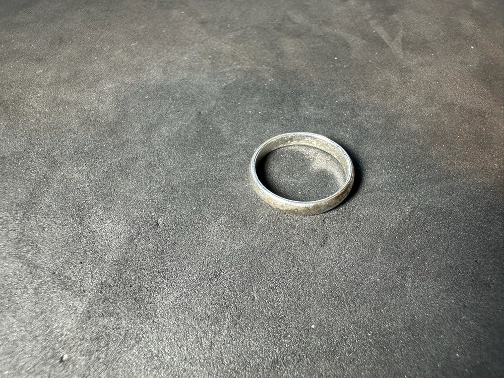 1.58g Vintage Sterling Silver 925 Band Ring Simple Stackable M Size 4.5