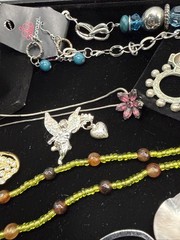 Vintage Lot of 15 Necklaces, Bracelets, Earrings And/or Brooches See Pics