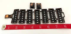 Vintage Brutalist Copper-Tone Link Bracelet and Earring Set