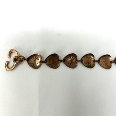 Vtg Wheeler Co Link Heart Bracelet 7.25” Solid Copper Southwest Stamped 10g