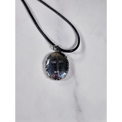 Vintage Madonna Pendant Necklace Lightweight Silver Tone Religious