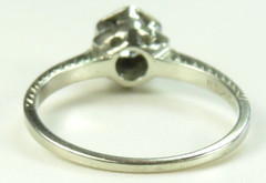 Antique Art Deco Diamond Belais Engagement 17K White Gold Ring Size 6 UK-L1/2
