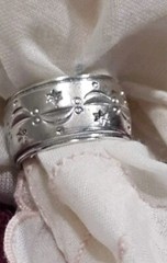 Vintage Signed Uncas Sterling Silver Celestial Moon And Star Ring