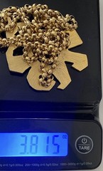 Vintage Gerard Yosca Runway Statement Necklace 44 ” Sunburst Pendant Gold Tone