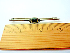 Vintage Silver Plate Markasite Pin