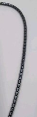 Black Onyx Elephant Barrel Bead Necklace With Gold Accents Hematite Healing Gem