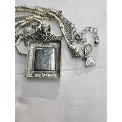 Vintage Cookie Lee Multi-Strand Necklace With Square Leopard Print Pendant